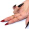 Allkem Press On Nails Black Red Bottoms Glossy Extra Long Sculpted Stiletto 2 Set Bundle 10 sizes 20 pcs Nail kit with Glue