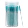 Tbestmax 100 Pcs Disposable Mascara Wands, Crystal Eyebrow Spoolies Brush for Eyelash Extensions, Lash Brushes with Container (Blue