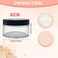 ASTRQLE 1PCS 60ml 2oz Empty Clear Makeup Loose Powder Container Case with Soft Sponge Powder Puff Screw Black Lid and Foundation Box