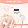 ASTRQLE 1PCS 60ml 2oz Empty Clear Makeup Loose Powder Container Case with Soft Sponge Powder Puff Screw Black Lid and Foundation Box