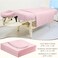 Mixweer 9 Pcs 3 Set Microfiber Massage Table Sheets Set Bulk Includes Flat Sheet Fitted Sheet with Pocket Face Rest CoverPink