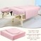 Mixweer 9 Pcs 3 Set Microfiber Massage Table Sheets Set Bulk Includes Flat Sheet Fitted Sheet with Pocket Face Rest CoverPink
