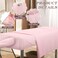 Mixweer 9 Pcs 3 Set Microfiber Massage Table Sheets Set Bulk Includes Flat Sheet Fitted Sheet with Pocket Face Rest CoverPink