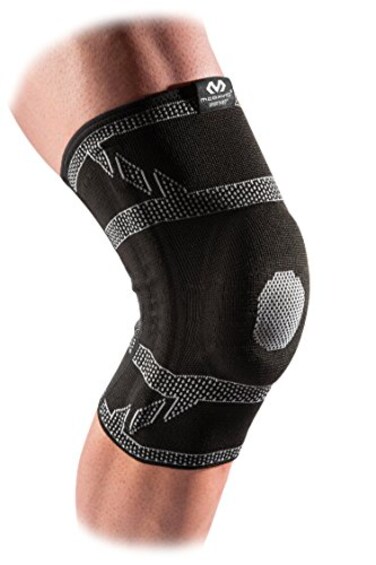 McDavid Engineered Elastic Knee Sleeve with Gel Buttress Stays with Compression Knee Support for Knee Pain Relief Black Medium