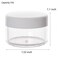 BTYMS 100 Count Empty Makeup Jars 15g Cosmetic Containers with Lids Leak Proof Sample Containers Refillable Plastic Containers White