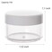 BTYMS 100 Count Empty Makeup Jars 15g Cosmetic Containers with Lids Leak Proof Sample Containers Refillable Plastic Containers White