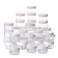 BTYMS 100 Count Empty Makeup Jars 15g Cosmetic Containers with Lids Leak Proof Sample Containers Refillable Plastic Containers White