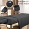 Mixweer 9 Pcs 3 Set Microfiber Massage Table Sheets Set Bulk Includes Flat Sheet Fitted Sheet with Pocket Face Rest CoverBlack