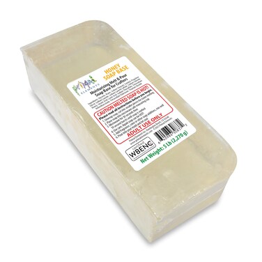 Primal Elements Honey Soap Base Moisturizing Melt and Pour Glycerin Soap Base for Crafting and Soap Making Easy to Cut 5 Pound