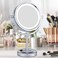 GURUN 85 Inch Tabletop LED Lighted Makeup Mirror with 10x Magnification Double Sided Vanity Mirror Chrome Finish M2208D85in10x
