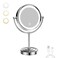 GURUN 85 Inch Tabletop LED Lighted Makeup Mirror with 10x Magnification Double Sided Vanity Mirror Chrome Finish M2208D85in10x