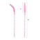 BTYMS 100 Pieces Disposable Lash Wands Eyelash Brushes with Crystal Handle Eyebrow Brushes Spoolies for Eyelash Extensions Pink