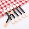 Onwon 100 Pcs Disposable Dual Sided Eyeshadow Brush Double Ended Sponge Applicator Oval Tipped Eyeliner Brush Makeup Brush Tool