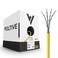 Voltive Cat5e Ethernet Cable Riser CMR Yellow 1000ft 24AWG 4 Pair Solid Bare Copper UTP 350MHz UL Certified ETL Verified V122612