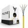 Voltive Cat5e Ethernet Cable Riser CMR Yellow 1000ft 24AWG 4 Pair Solid Bare Copper UTP 350MHz UL Certified ETL Verified V122612