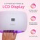 SUNUV SUN8 UV Light for Nails UV LED Nail Lamp with 3 Timer Settings Auto Sensor LCD Display Compatible with All Gel Polish Pink