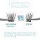 EASITENSION DIY Eyelash Extension 3D Effect Individual Glue Bonded Clusters Volume Lashes pack Home Eyelash Extension Lashes Pack 12MMVolume