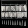 YIMART 500pcs Acrylic Medium Long Stiletto Nail Tips Easy Coffin Nails Sharp False Nail Art Tips For Nails Salon With Box (Clear