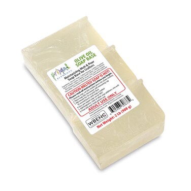 Primal Elements Olive Oil Soap Base Moisturizing Melt and Pour Glycerin Soap Base for Crafting and Soap Making Easy to Cut 2 Pound