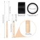 Abeillo 200Pcs Hair Extentions Beads 4mm Silicone Lined Micro Beads with Pulling Hook Needle Bead Device Tool Kits for Hair ExtensionsBlack