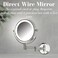 JERDON WallMounted Vanity Mirror with Lights Hard Wired Makeup Mirror with 8X Magnification Chrome Finish Direct Wire Model HL88CLD