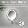 JERDON WallMounted Vanity Mirror with Lights Hard Wired Makeup Mirror with 8X Magnification Chrome Finish Direct Wire Model HL88CLD