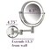 JERDON WallMounted Vanity Mirror with Lights Hard Wired Makeup Mirror with 8X Magnification Chrome Finish Direct Wire Model HL88CLD