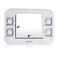 JERDON TwoSided Makeup Mirror with Lights Vanity Mirror with 5X Magnification Two Setting GlareFree Lighting White Base Model J1015
