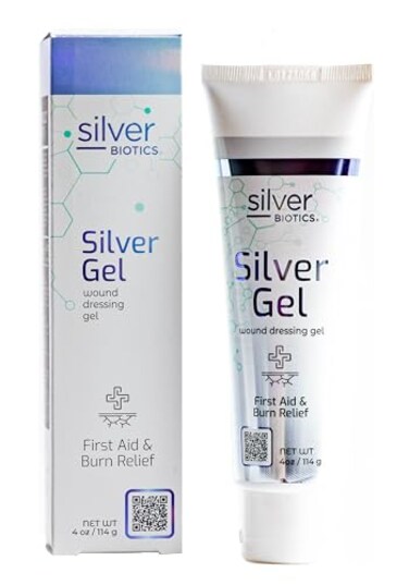 American Biotech Silver Biotics First Aid Advanced Silver Technology24 ppm Wound Healing GelProtection for Cuts, Irritations and Burns4.0 oz