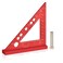 JCFANTS Carpenter Square Small Triangle Square 90 Degree Small Square Ruler Woodworking Measuring Tool with Fixed Miter Angle Pin Red