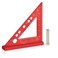 JCFANTS Carpenter Square Small Triangle Square 90 Degree Small Square Ruler Woodworking Measuring Tool with Fixed Miter Angle Pin Red