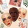 Penugo Silicone Makeup Practice Face Board Kit Mannequin Face for Makeup Practice with Brushes Set Eye Shadow Rhinestones StickerBlack