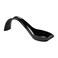 Restaurantware5 Inch Teardrop Spoons 100 Stiletto Spoons Disposable Indented Basin Black Plastic Tasting Spoons For Weddings Or Catering
