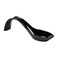 Restaurantware5 Inch Teardrop Spoons 100 Stiletto Spoons Disposable Indented Basin Black Plastic Tasting Spoons For Weddings Or Catering