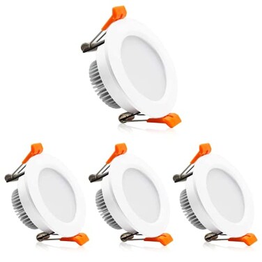 LightingWill 2 Inch LED Downlight Recessed Lighting Dimmable Ceiling Light 3W 5500K Daylight White CRI80 with LED Driver35W Halogen Equivalent 4 Pack
