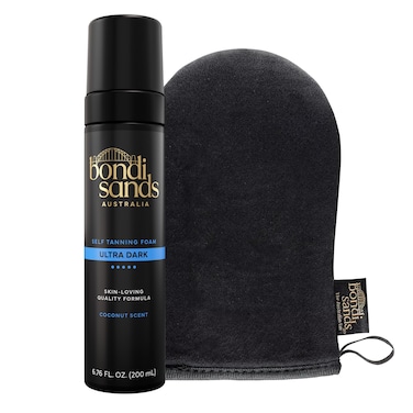 Bondi Sands Ultra Dark Self Tanning Foam Application Mitt Includes Lightweight Sunless Foam Reusable Mitt for a Flawless Finish 32 Value