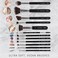 Nir Beauty 15piece Award Winning Professional Makeup Brush Set Vegan Makeup Brushes with Case Makeup Sponge Brush Cleaner Guide Gift Box