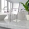 JERDON Rectangular Tabletop Makeup Mirror 3X Magnification with Nickel Finish 5inch by 8inch Vanity Mirror Pivot Adjustment Model JP358N
