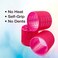 Conair Heatless Curls Extra Large Hair Rollers heatless overnight curlers for long lengths volumized waves Hot Pink 9 Count wstorage case