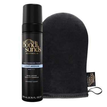 Bondi Sands LightMedium Self Tanning Foam Application Mitt Includes Lightweight Sunless Foam Reusable Mitt for a Flawless Finish 30 Value