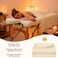 Oudain 4 Sets 3 Piece Soft Microfiber Massage Table Sheets Set Bulk Includes Massage Flat Sheet and Fitted Sheet and Face Rest CoverBeige