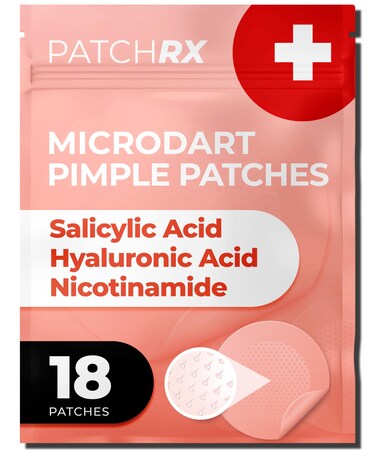 PatchRx Micro Needle Pimple Patch 18 Pack Hydrocolloid Micropoint Pimple Patch For Acne Pimples Microdart Patch Micro Dart Pimple Patches