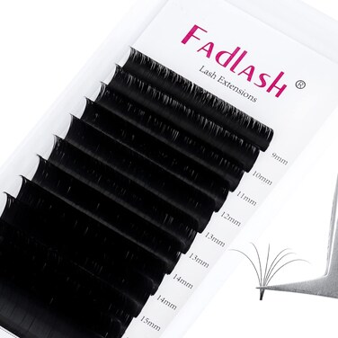 FADLASH Volume Lash Extensions 003mm CC Curl 917mm Easy Fan Lash Extensions Natural Self Fanning Eyelash Extensions 2D20D 003CC 917mm Mix