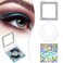 Blulu 8 Pcs 3D Empty eyelash case Glitter lash cluster box Square Eyelash Storage Boxes with Glitter Paper and Clear Tray for WomenSilver