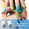 Blulu 8 Pcs 3D Empty eyelash case Glitter lash cluster box Square Eyelash Storage Boxes with Glitter Paper and Clear Tray for WomenSilver