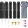 Tekson 5PCS 8ml Travel Perfume Atomizer Refillable, Mini Cologne Spray Bottle Empty, Small Aftershave Sprayer for Liquid Dispenser (Black