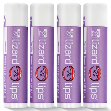 Lizard Lips LizardLips SPF 22 Vanilla Lip Balm Natural Hydrating Moisturizing Lip Sunscreen Smooth Classic Flavor Fun Quirky Beach Vacation Essentials