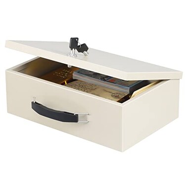 xydled Fire Resistant Safe Fire Safe Box with Key Lock for Home Office Security Storage for Valuables Documents128 x 85 x 45 InchWhiteBeige