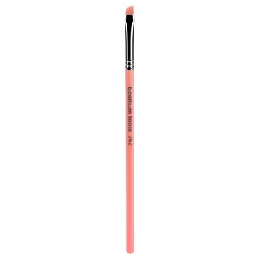 Bdellium Tools Professional Makeup Brush Pink Bambu Series 762 Small Angle With Soft Synthetic Fibers For Shaping Filling Eyebrows Pink 1pc