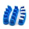 Rolabling 3 pcs False Nail Art Tips Practice Display Stand Tool with 10 pcs False Nail Tips for Gel Nail Polish DIY Nail Training Tools Blue